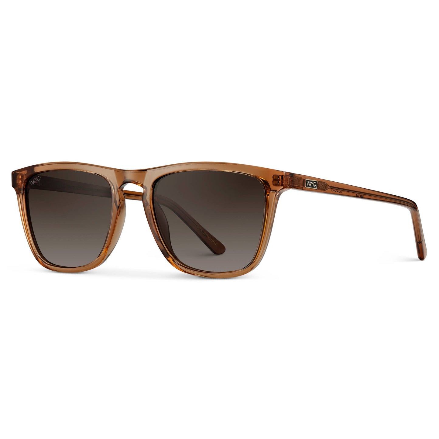 Wesley - Men's Square Sunglasses: Crystal Brown / Brown Lens