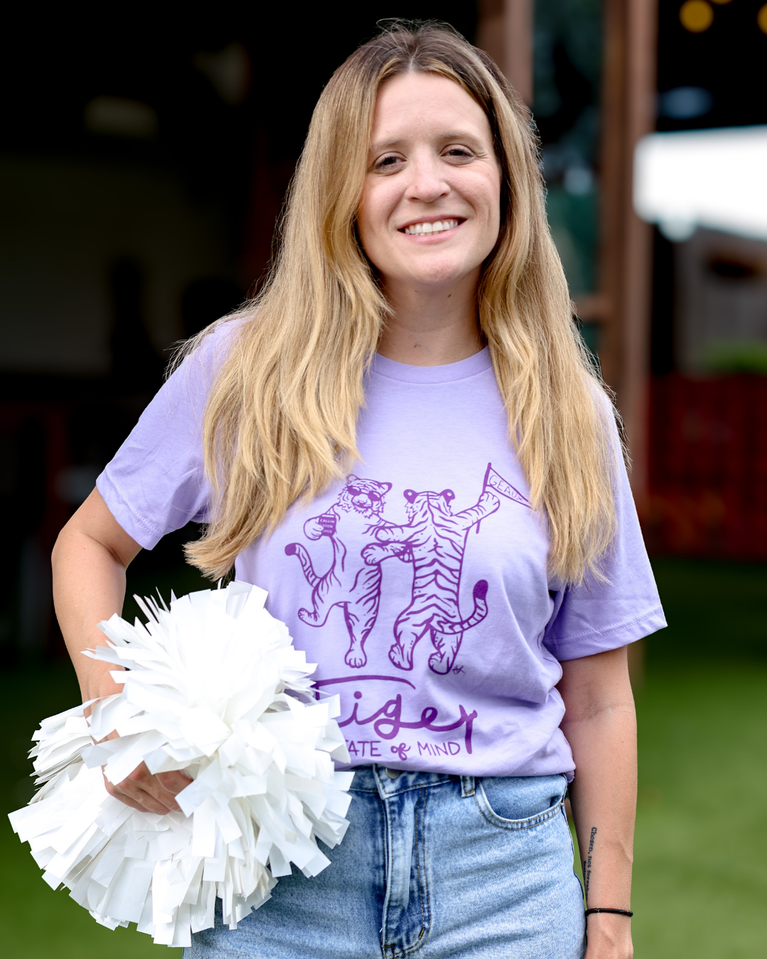 Tiger State Of Mind T-Shirt: Dark Lavender / Extra Large