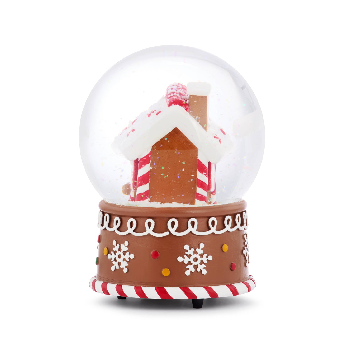 Snowflake Gingerbread Musical Snow Globe