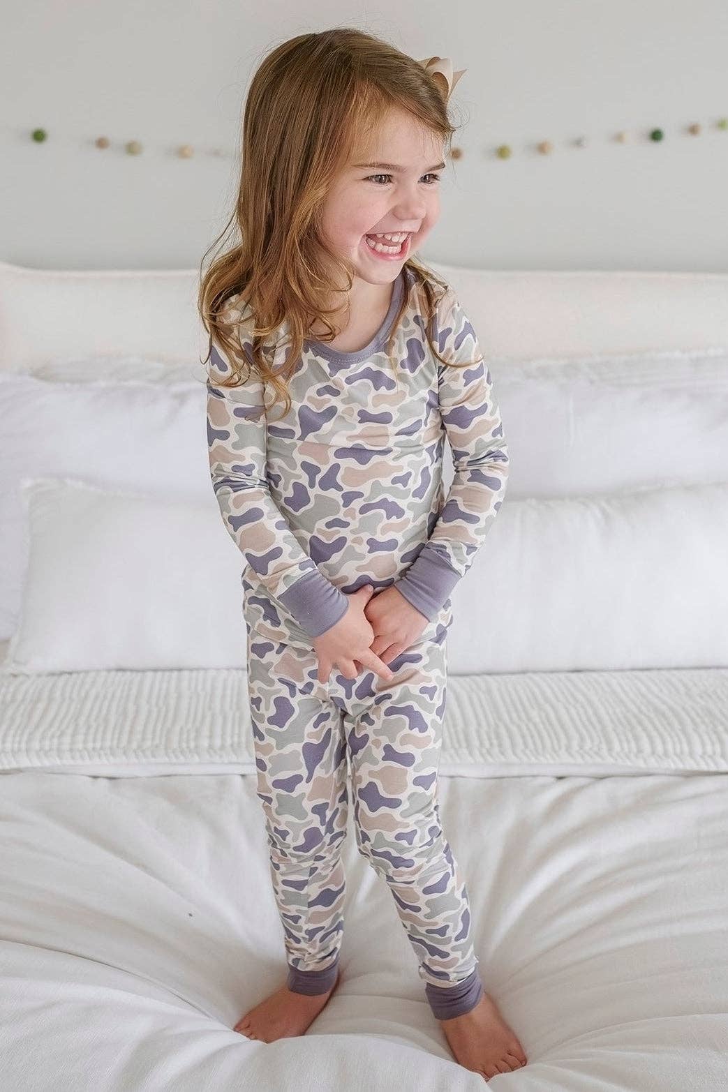 Two Piece Bamboo Pajama Set | Camo Cutie: 3T