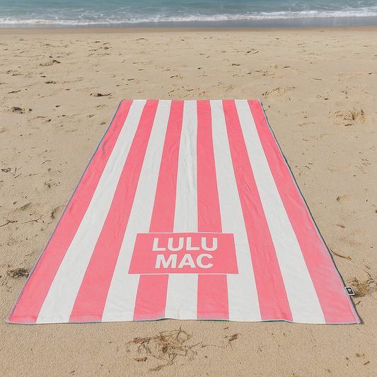 BT1413-Pink Darby Beach Towel