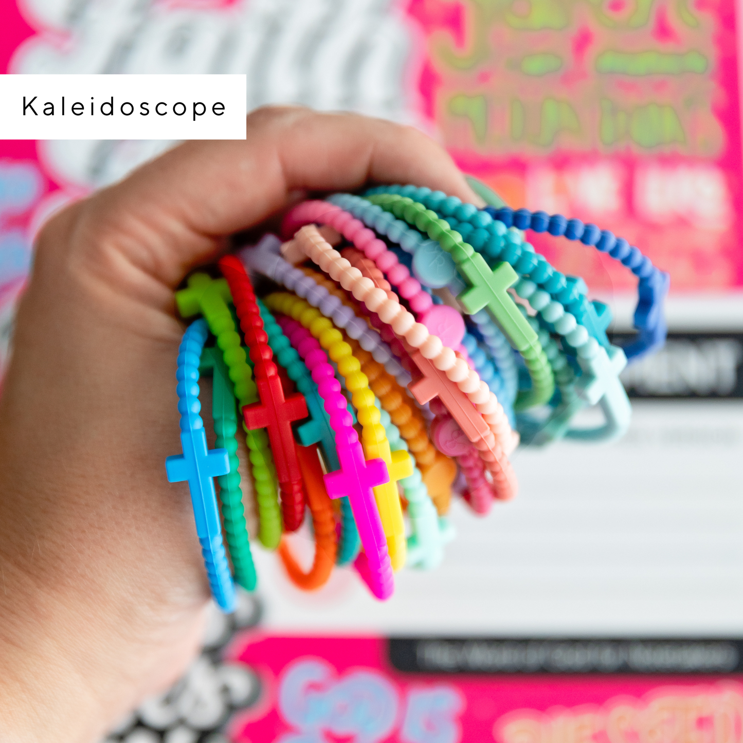 Jesus Bracelets - Group Packs: Shimmering Sands (25 Pack) / Medium