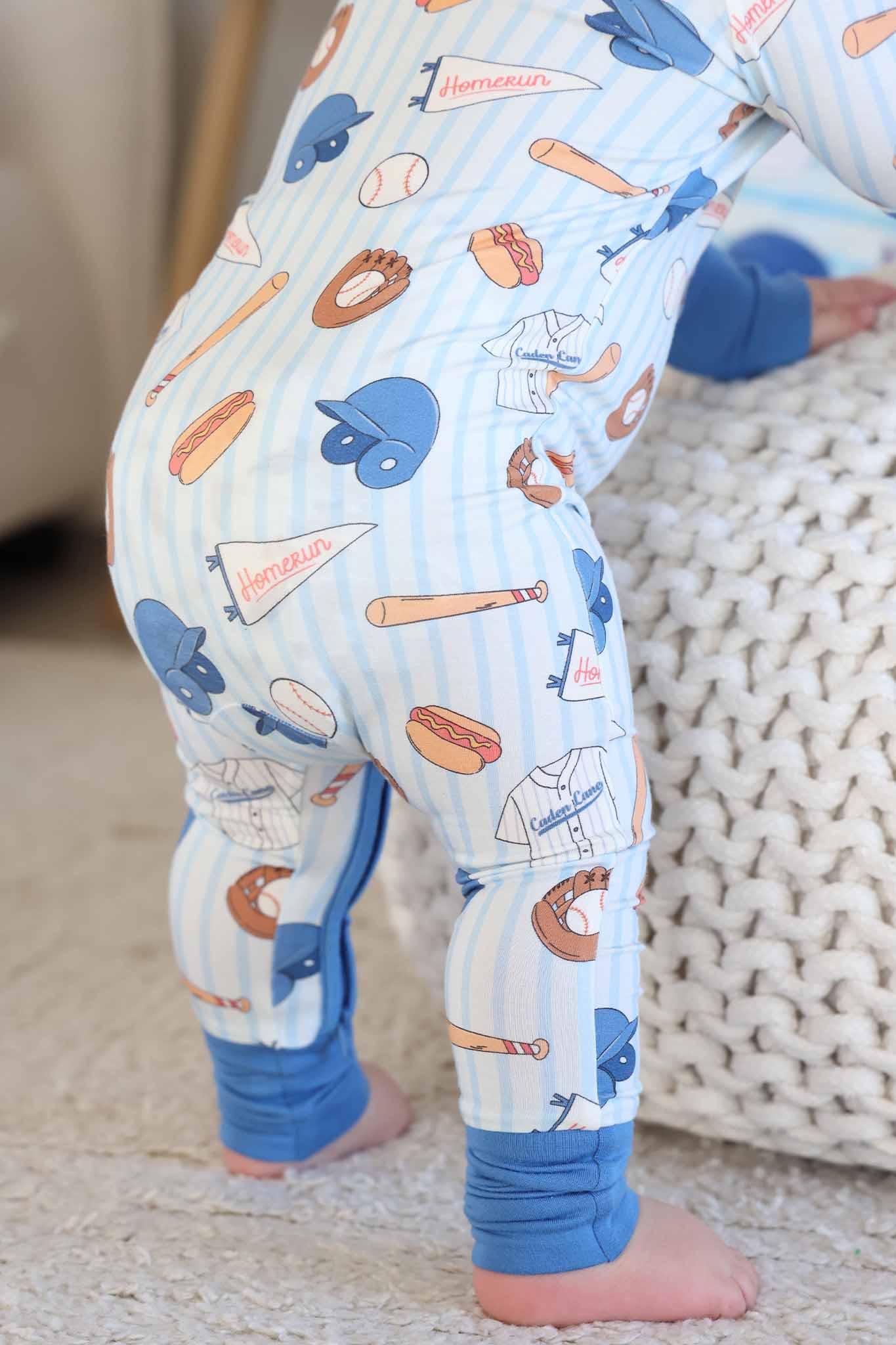 Ballpark Bros Convertible Zip Romper: 0-3 months