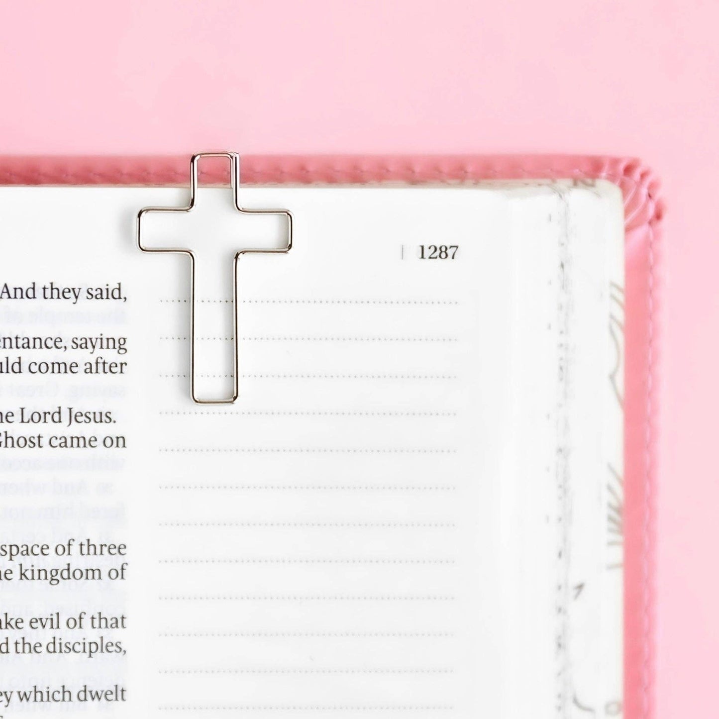 Bookmark + Cross Paper Clips: Bookmark + Cross Paper Clips