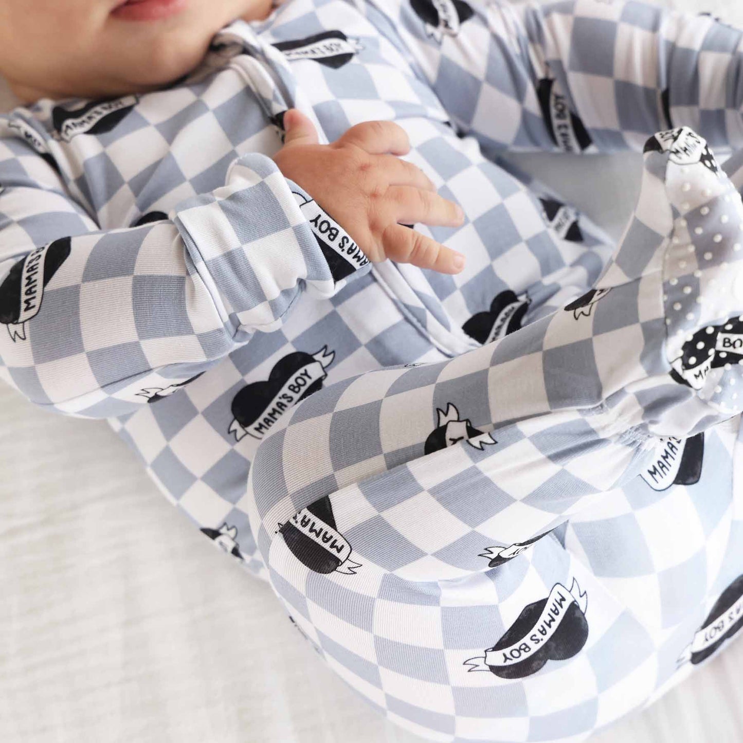 Mama's Boy Zipper Footie: Newborn
