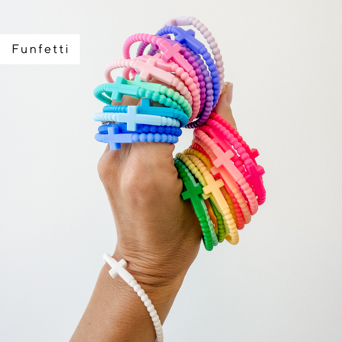 Jesus Bracelets - Group Packs: Shimmering Sands (25 Pack) / Medium