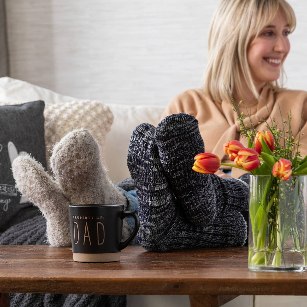 Men's Slipper Socks - Navy