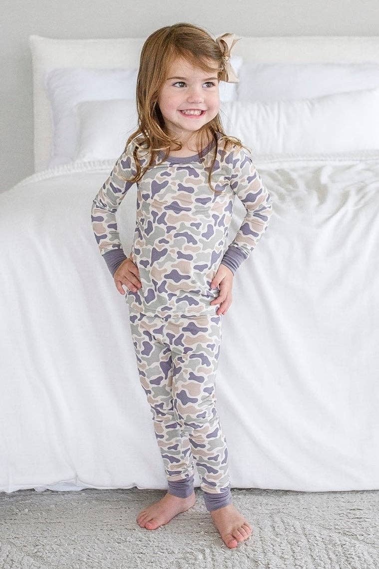 Two Piece Bamboo Pajama Set | Camo Cutie: 2T
