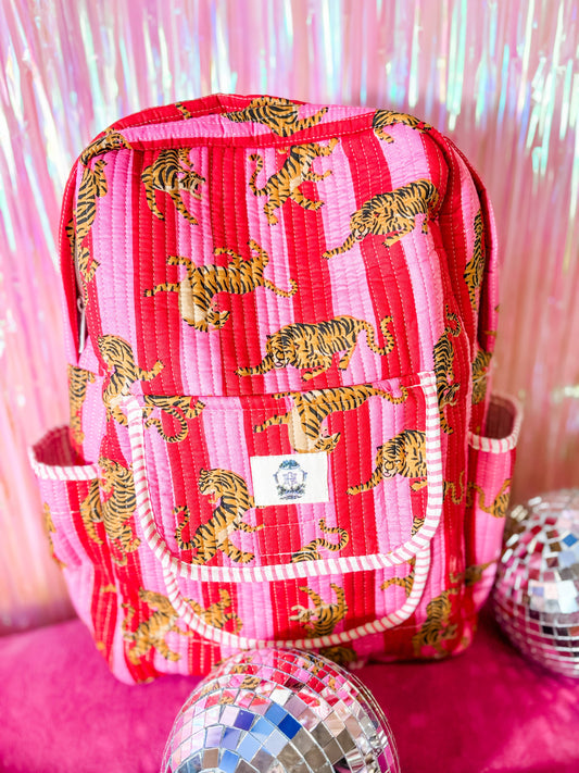 Tiger Lily Quilted Backpack 