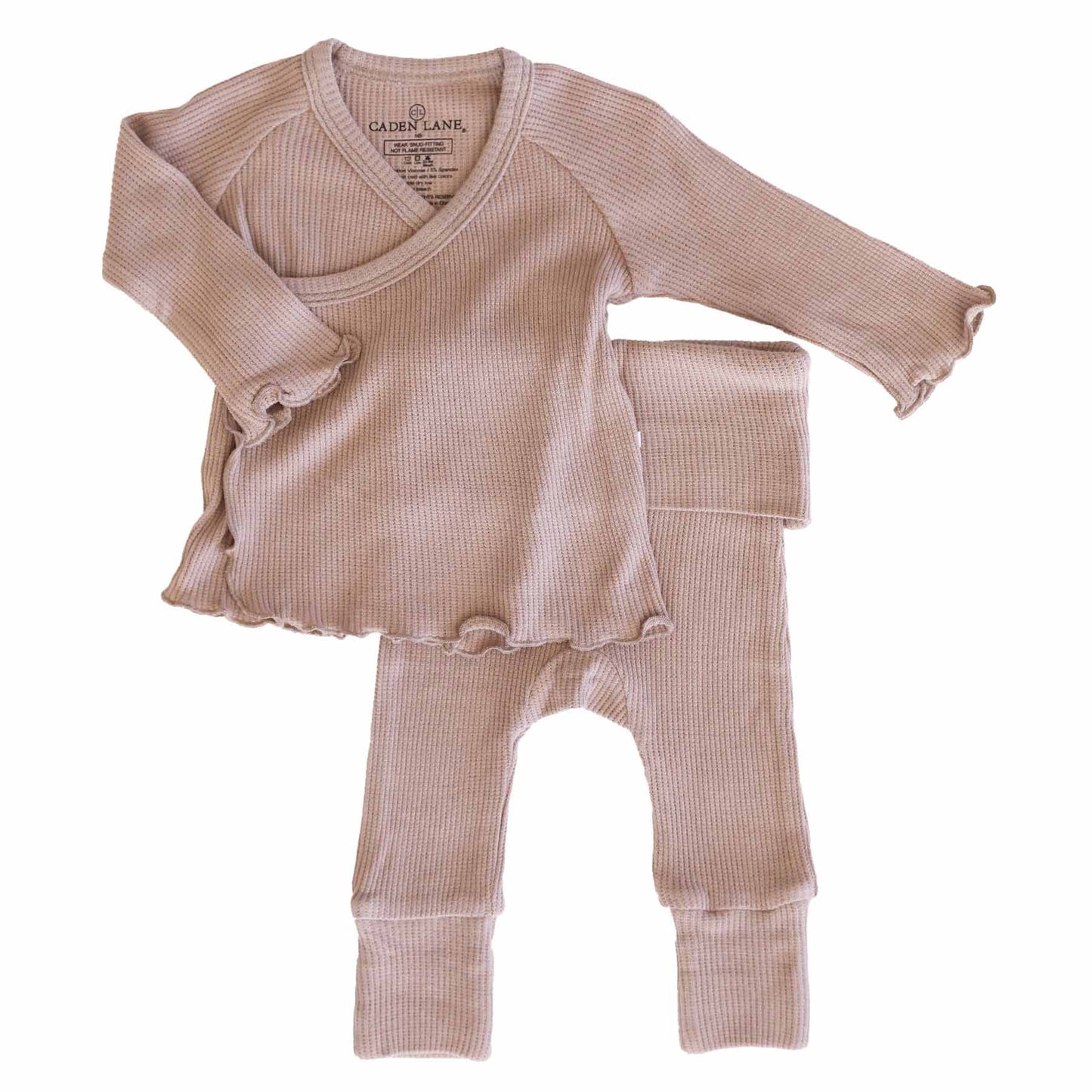 2pc Waffle Crossover Top & Bottom | Mocha: NB