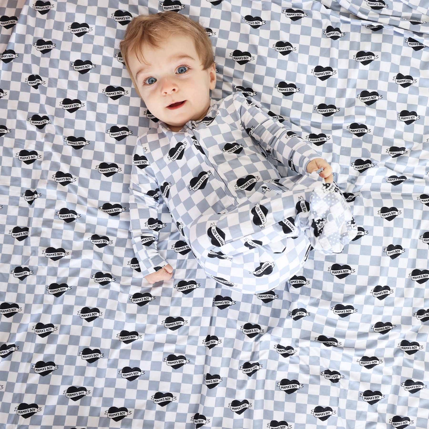 Mama's Boy Zipper Footie: Newborn