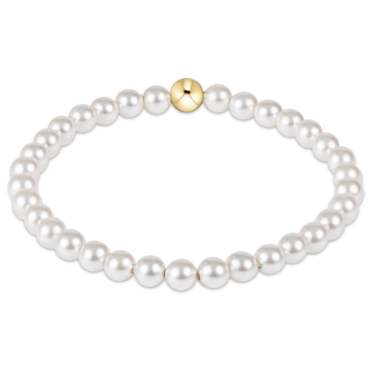 classic pearl 5mm bead bracelet