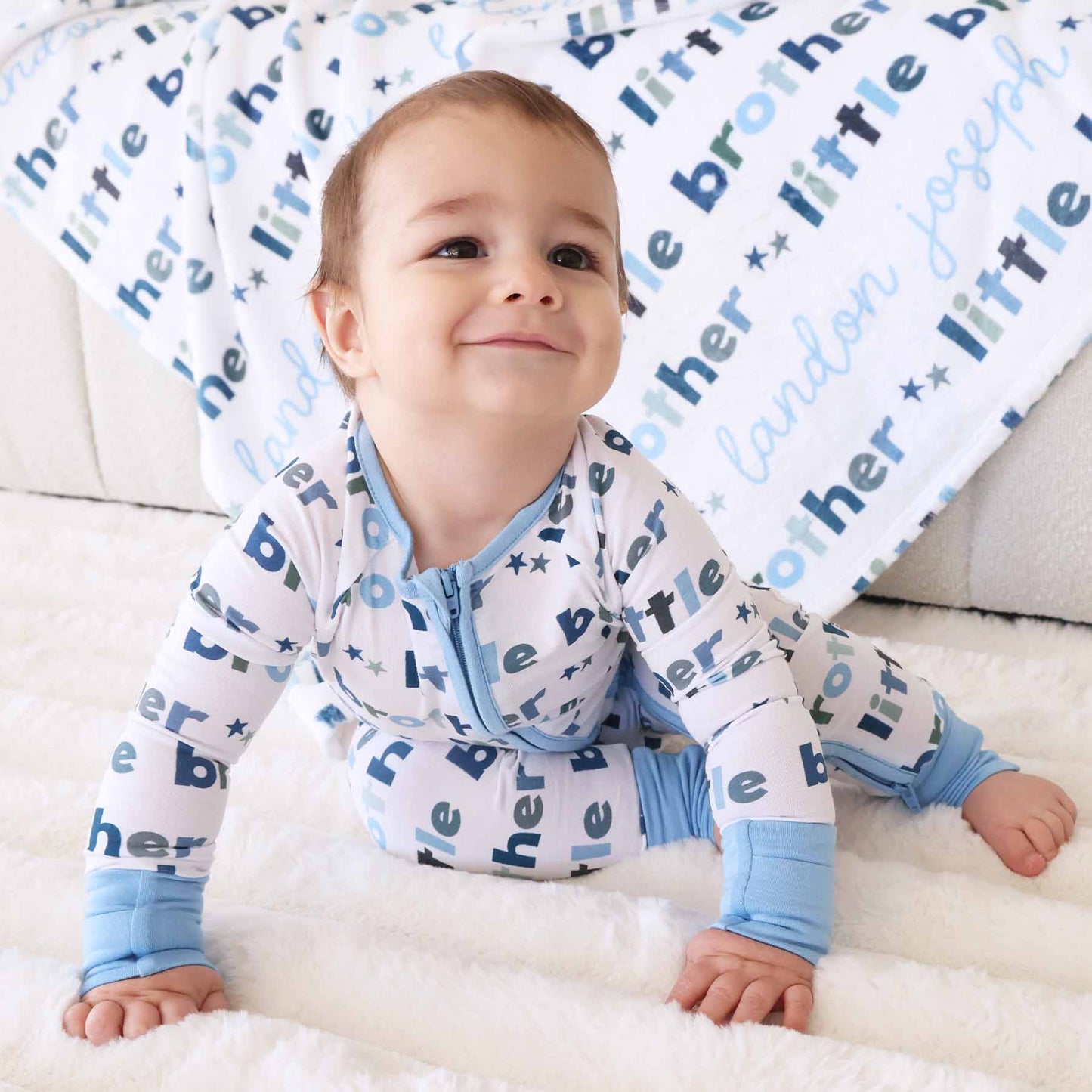 Little Brother Convertible Zip Romper: 0-3 months