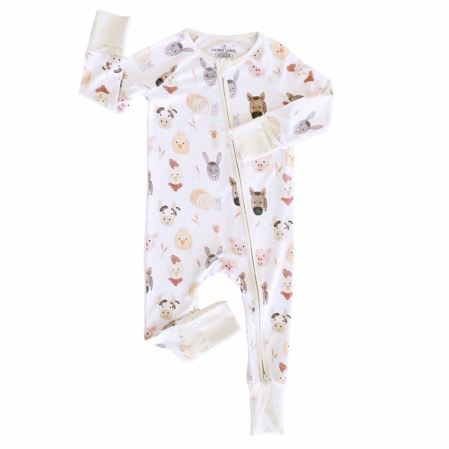 Barnyard Buddies Convertible Zip Romper: 0-3 months