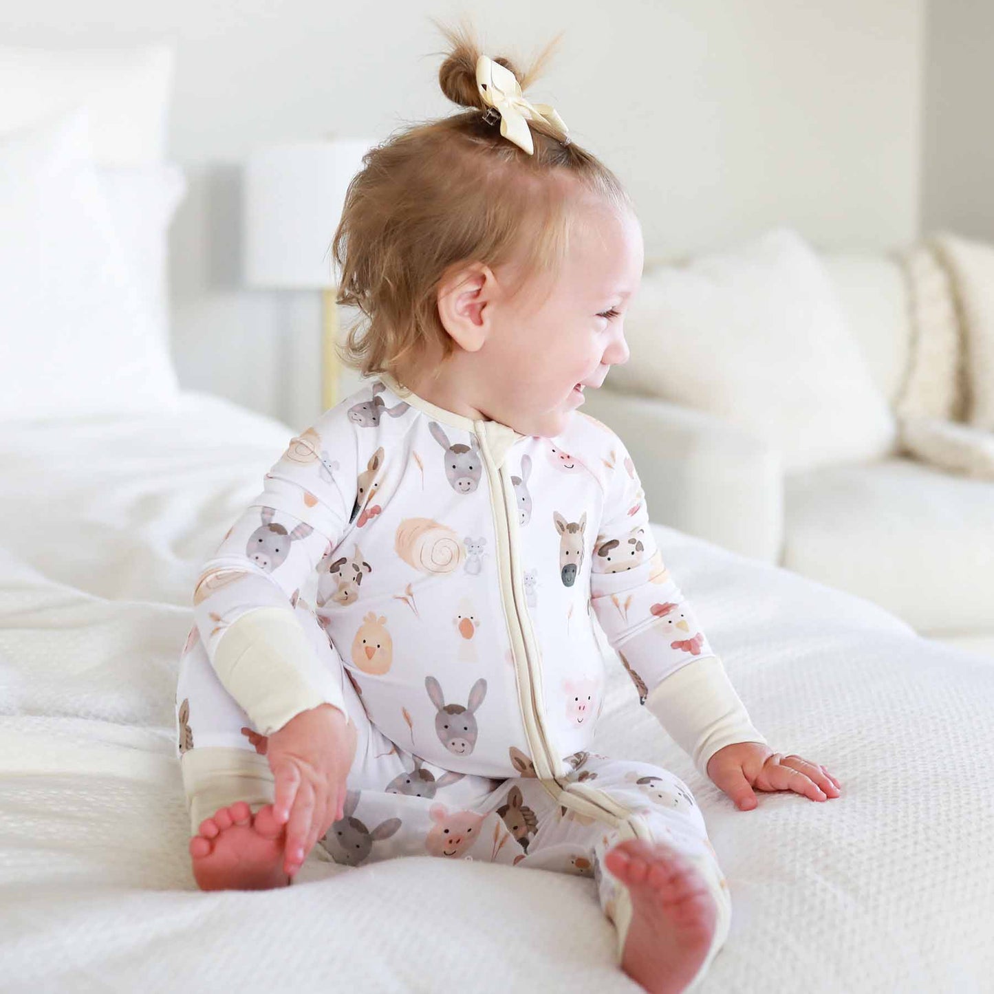 Barnyard Buddies Convertible Zip Romper: 0-3 months