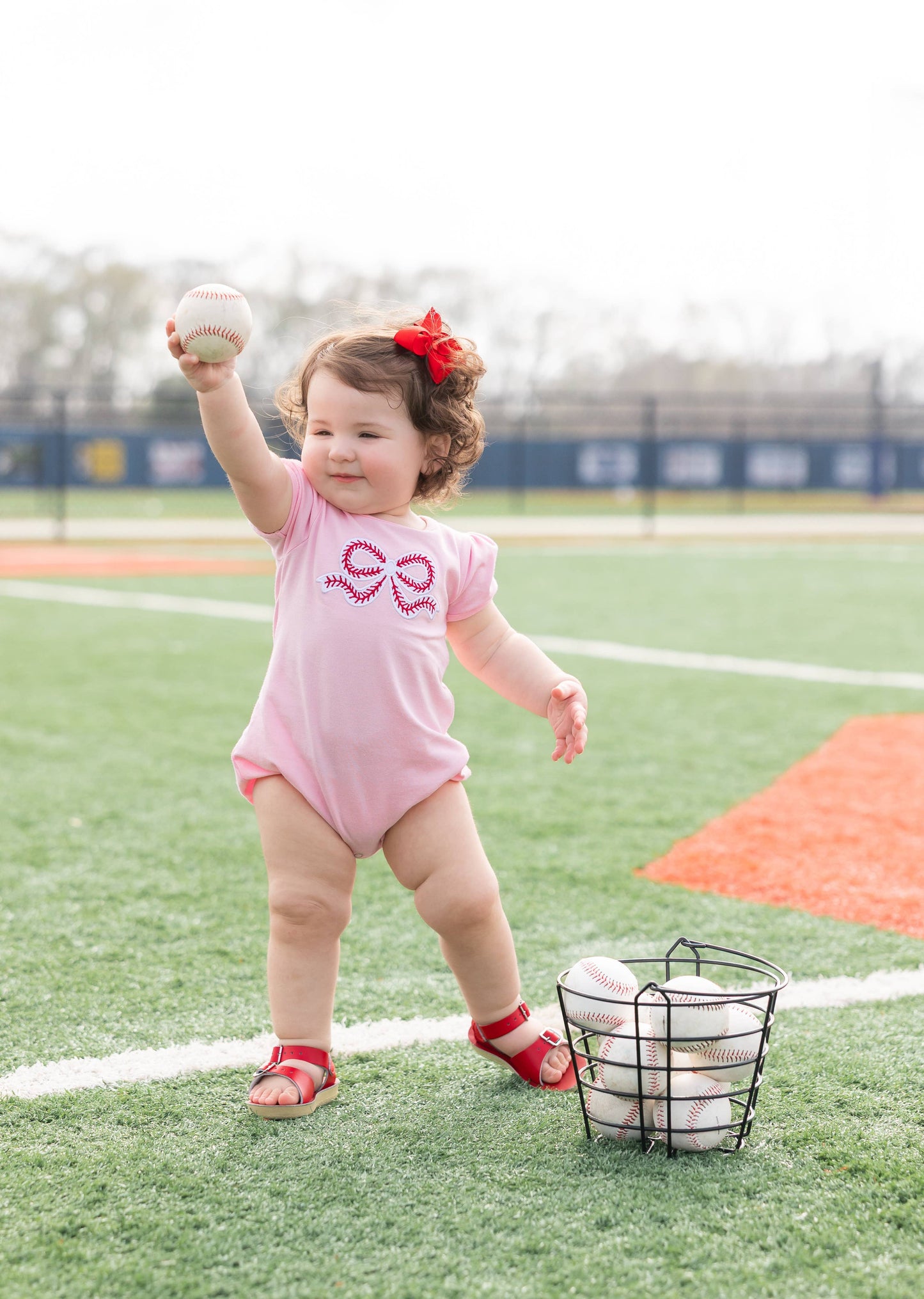 Ball Park Bow Bubble: 18 Months