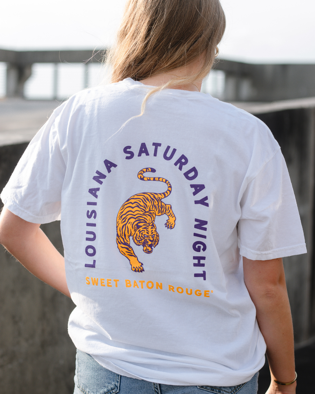 Louisiana Saturday Night Tiger Pocket T-Shirt: Extra Large