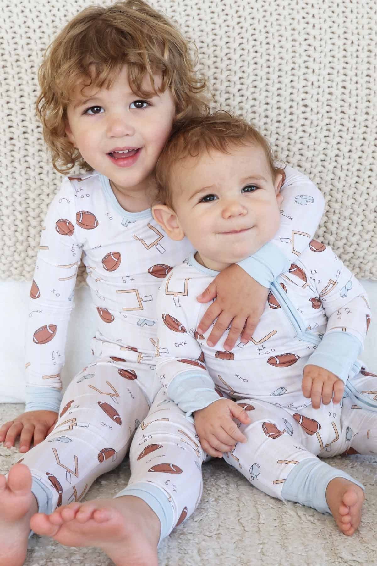 Tiny Touchdowns Convertible Zip Romper | Neutral: 0-3 months