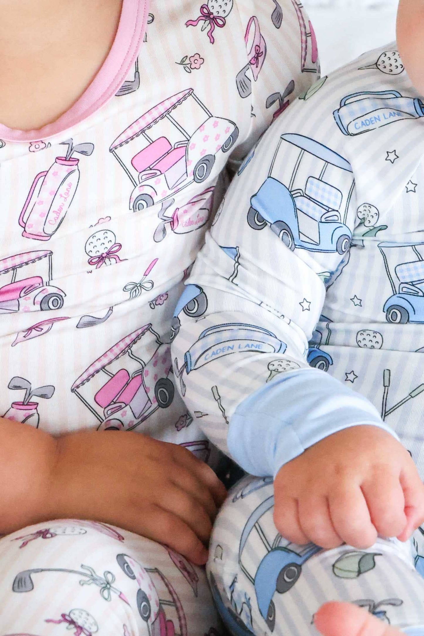 Convertible Zip Romper | Caddie Crew Blue: 0-3 months