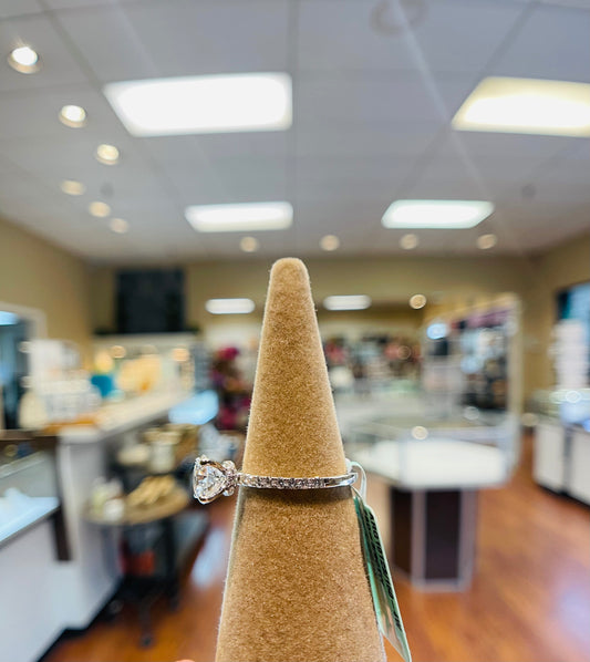 Hidden Halo Engagement Ring