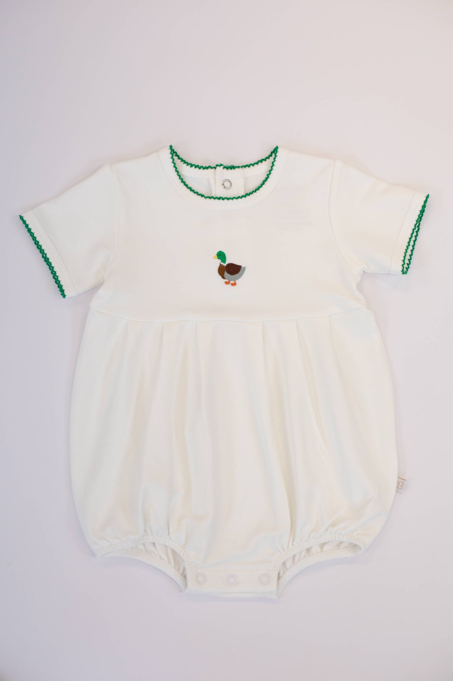 Pip Embroidered Bubble -Mallards: 0-3 mo