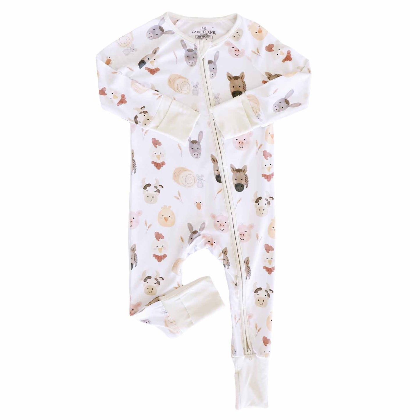 Barnyard Buddies Convertible Zip Romper: 0-3 months