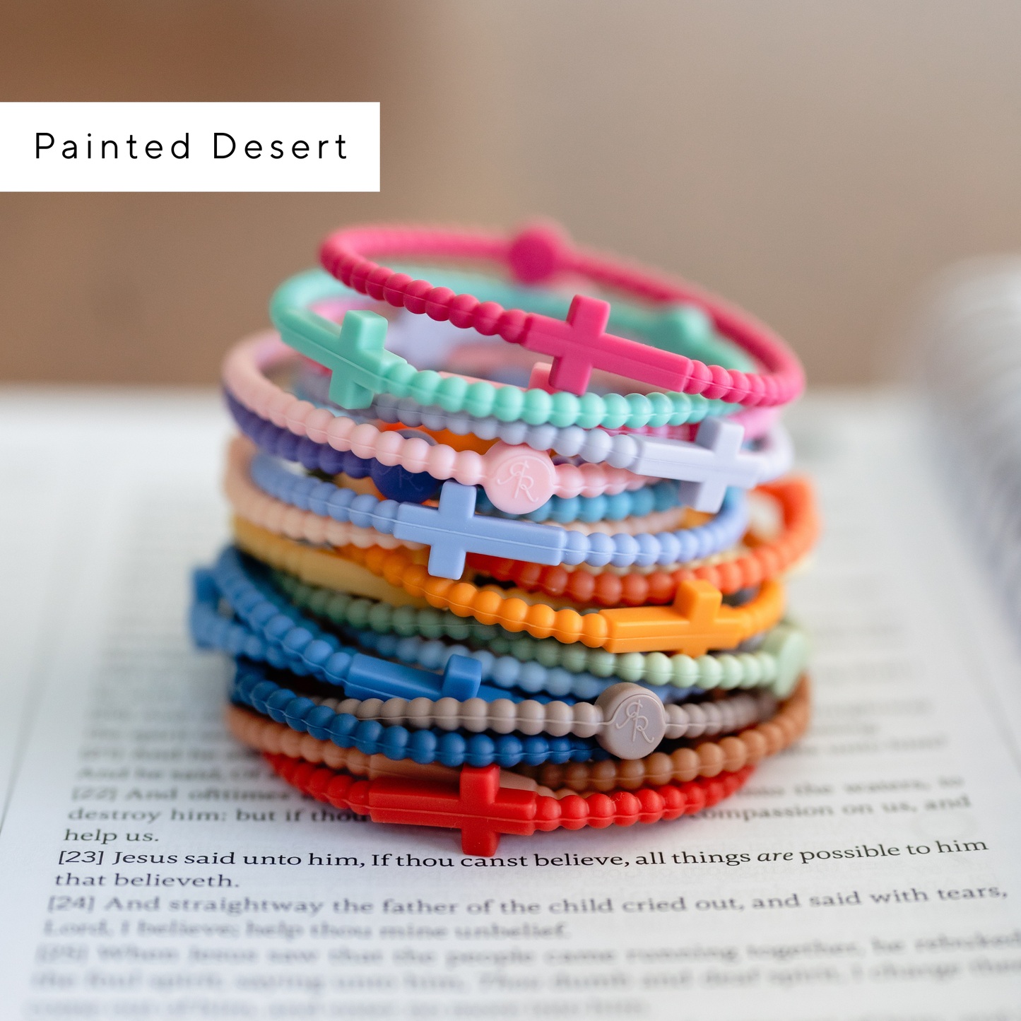 Jesus Bracelets - Group Packs: Painted Desert (25 Pack) / Extra Small