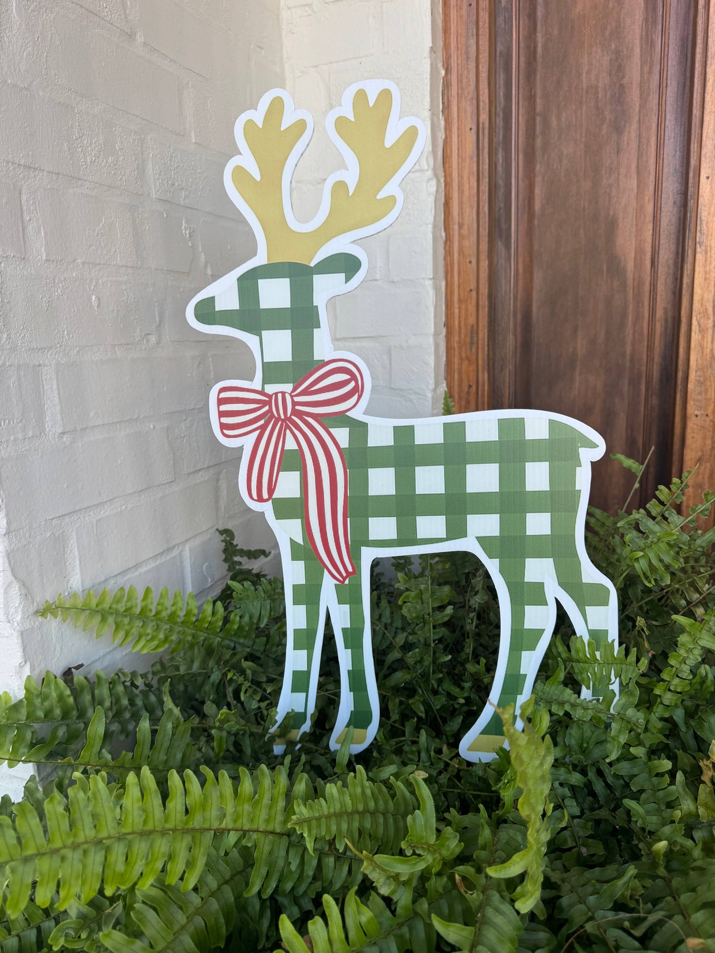 Merry Meadow Plaid Reindeer : Small