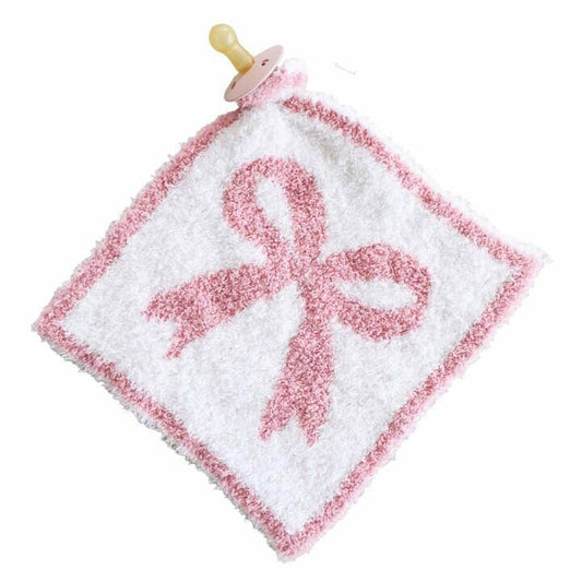 CuddleLane™ Luxe Lovey | Bows: Dark Pink Bows