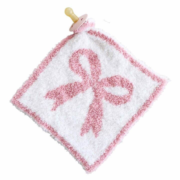 CuddleLane™ Luxe Lovey | Bows: Light Pink Bows