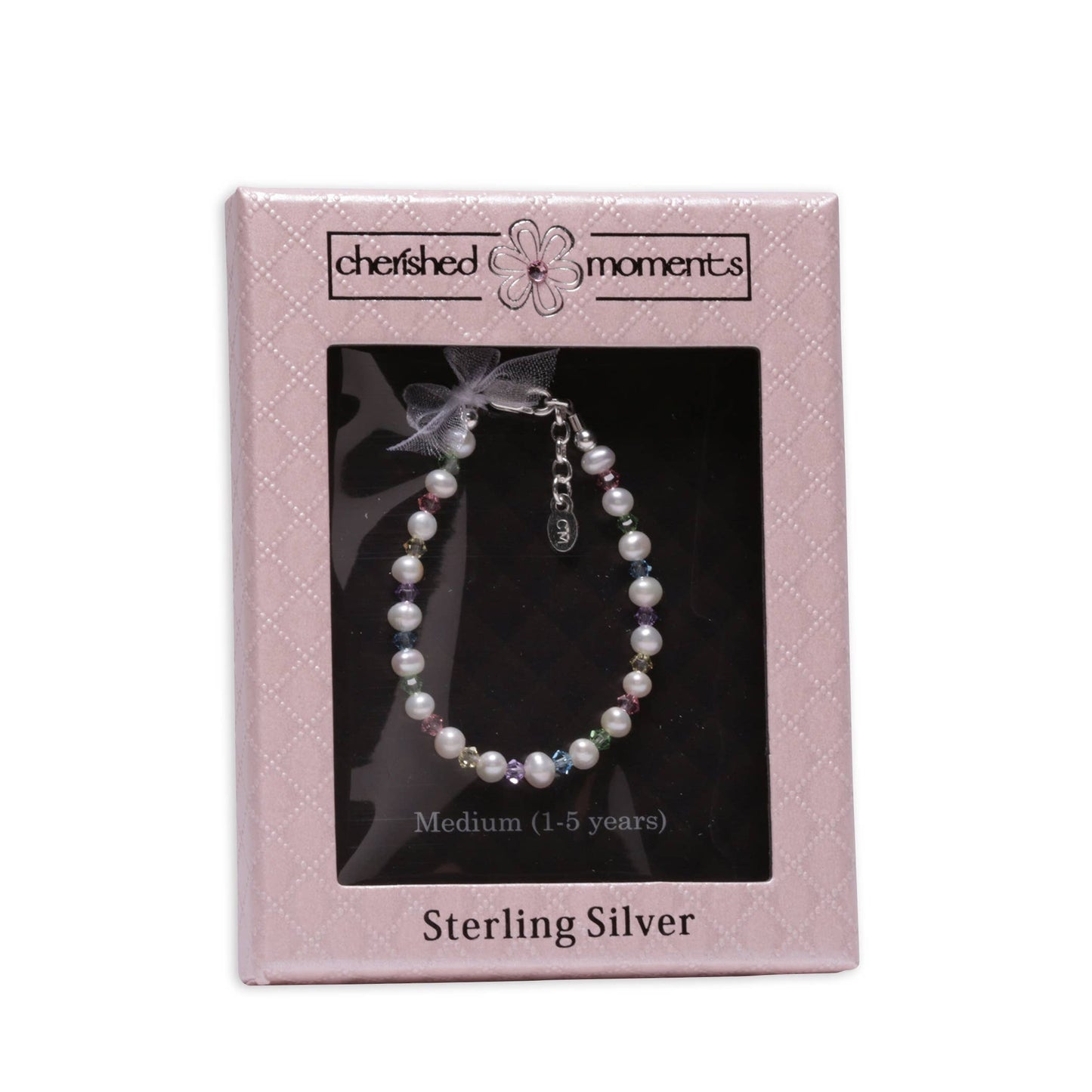 Sterling Silver Baby's 1st Pearls Bracelet Keepsake Gift: Small 0-12m