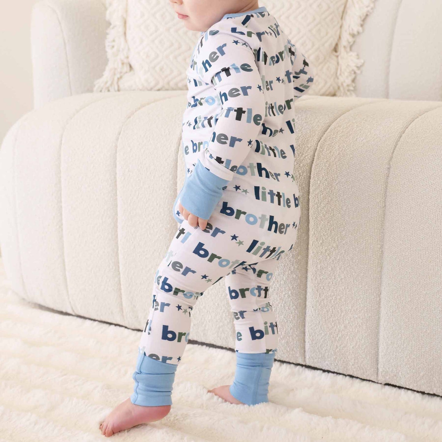 Little Brother Convertible Zip Romper: 0-3 months