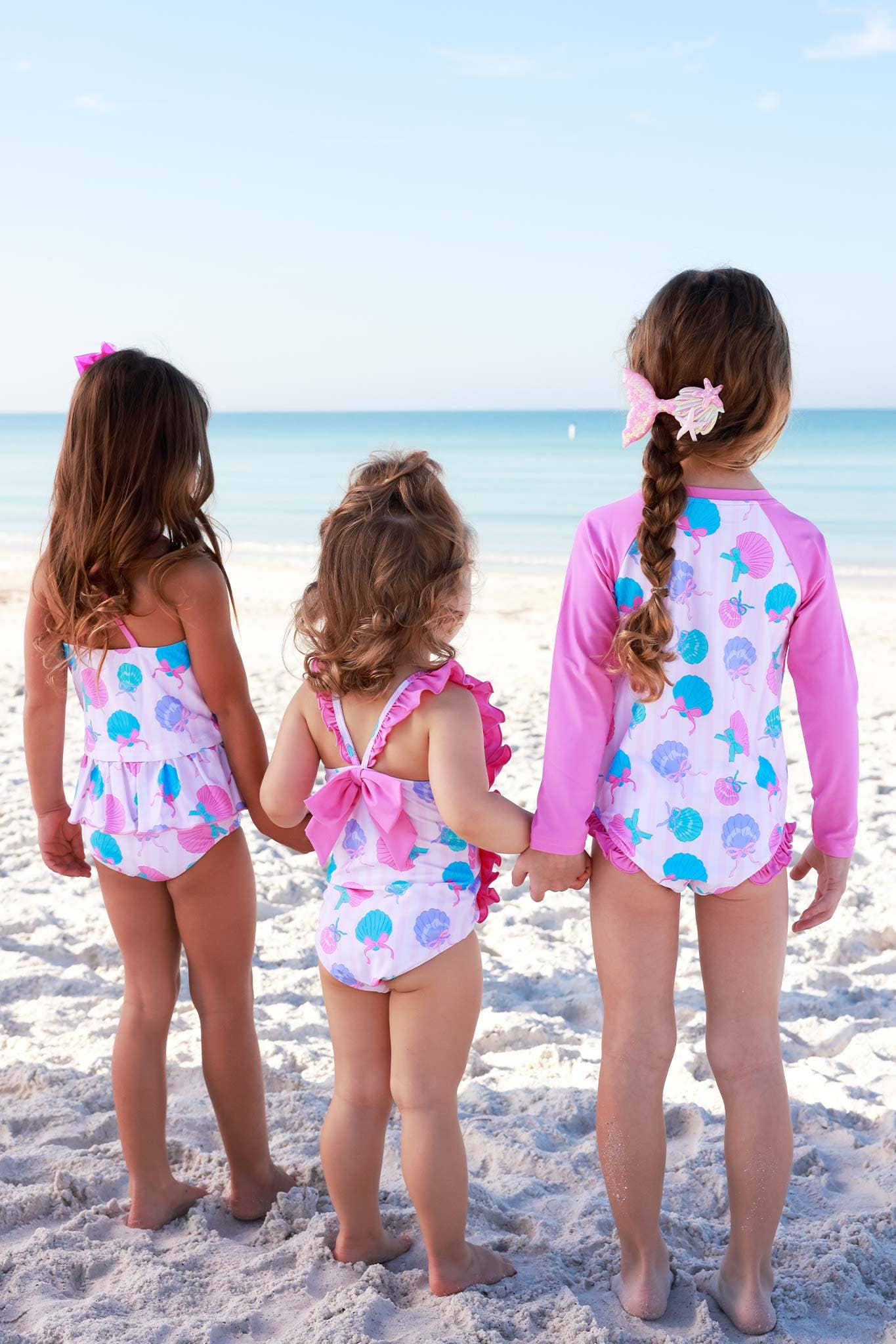 Long Sleeve Rash Guard with Front Zipper | Seaside Sweetie: 2T