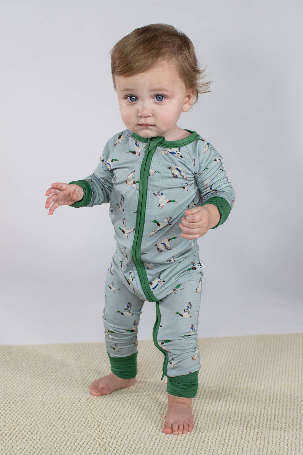 Mallards /  Ducks - Convertible Zip PJs: 6-12 MONTH