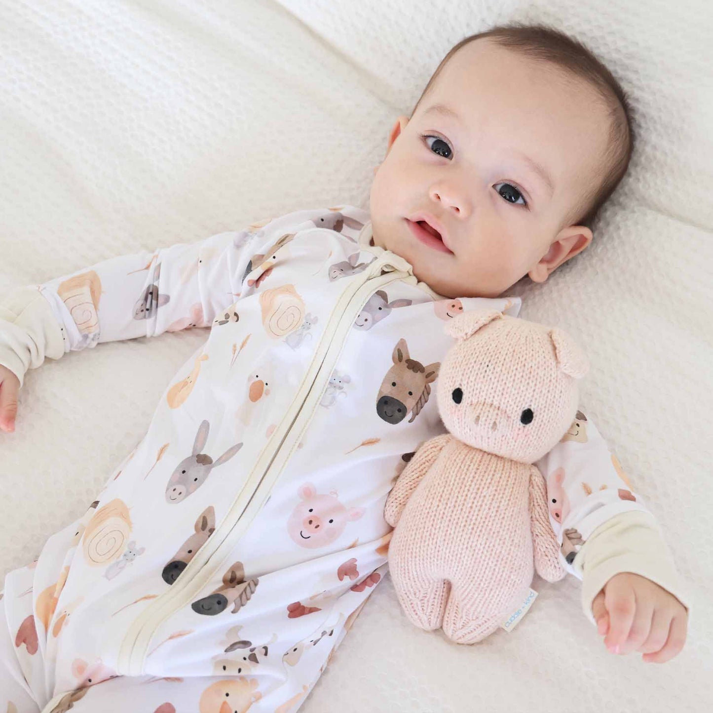 Barnyard Buddies Convertible Zip Romper: 0-3 months