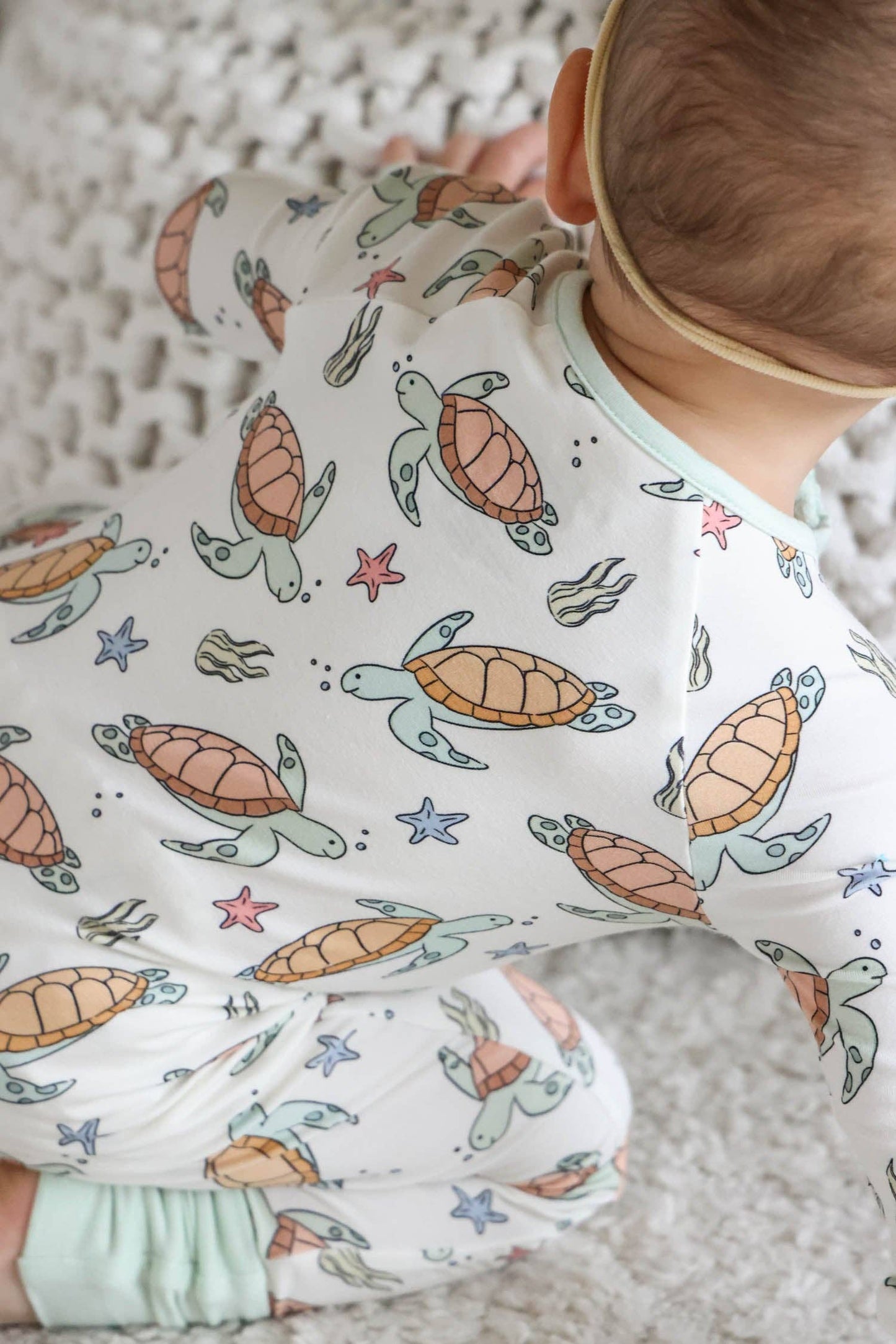 Convertible Zip Romper | Turtley Rad: 0-3 months