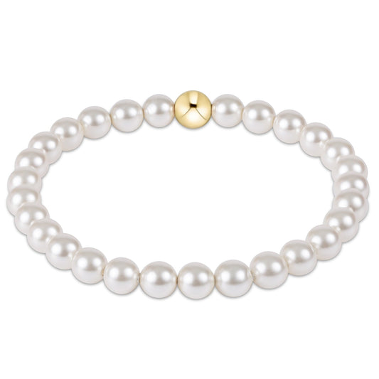 classic pearl 6mm bead bracelet