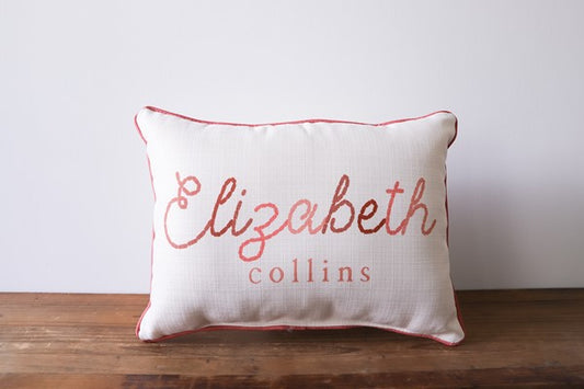 STITCHED GIRL NAME PILLOW