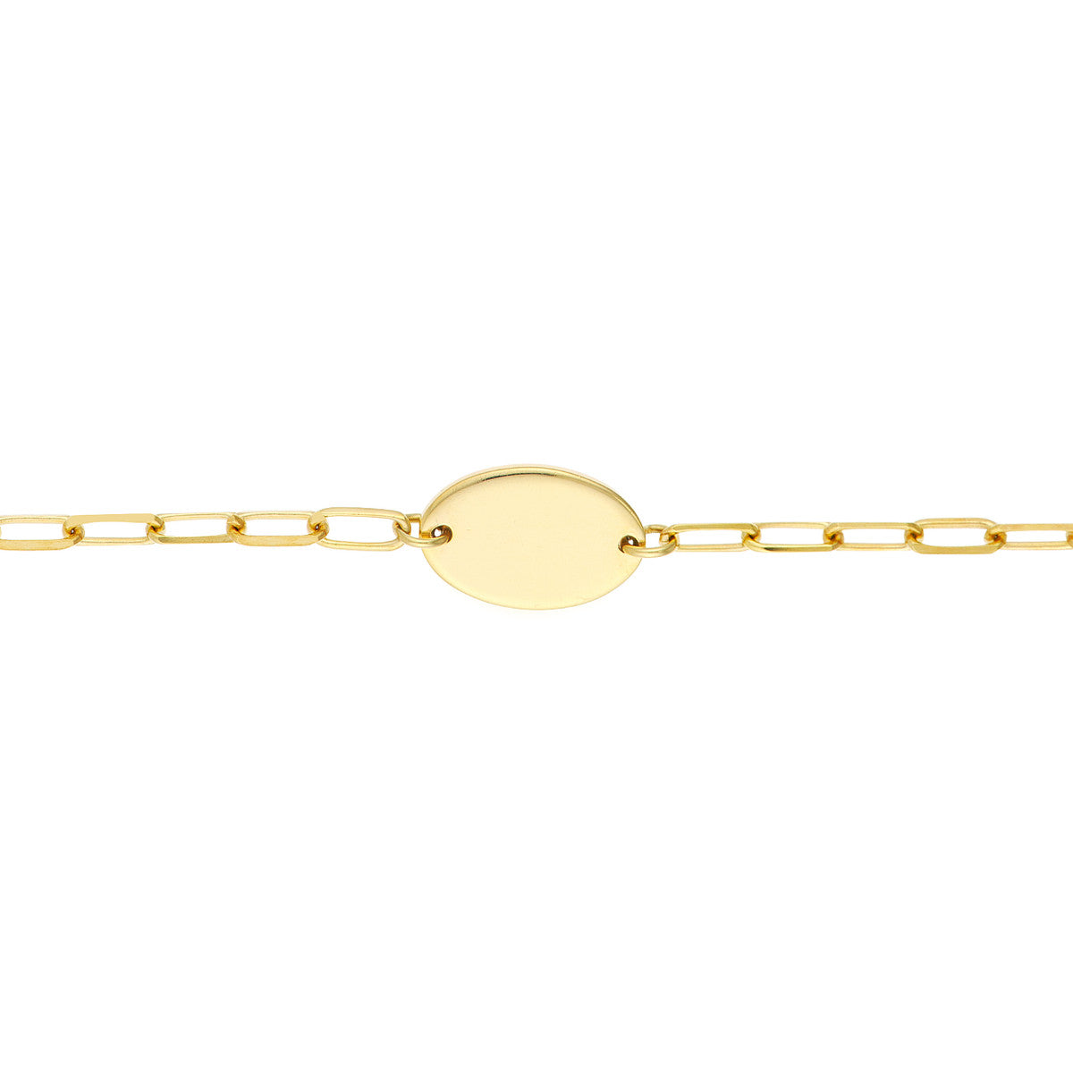 Kid's Paper Clip Chain Bracelet with Oval