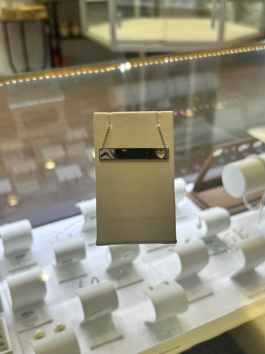 Bar heart necklace