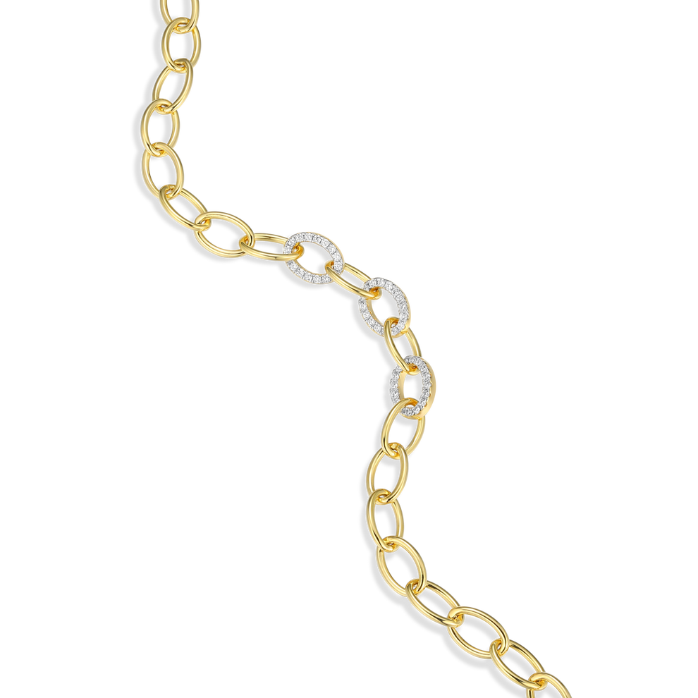 Pave Oval Link Bracelet