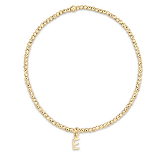 Enewton classic gold 2mm bead bracelet - respect gold charm