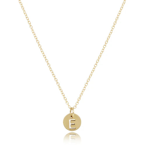 Enewton 16" initial necklace goldsmall gold disc