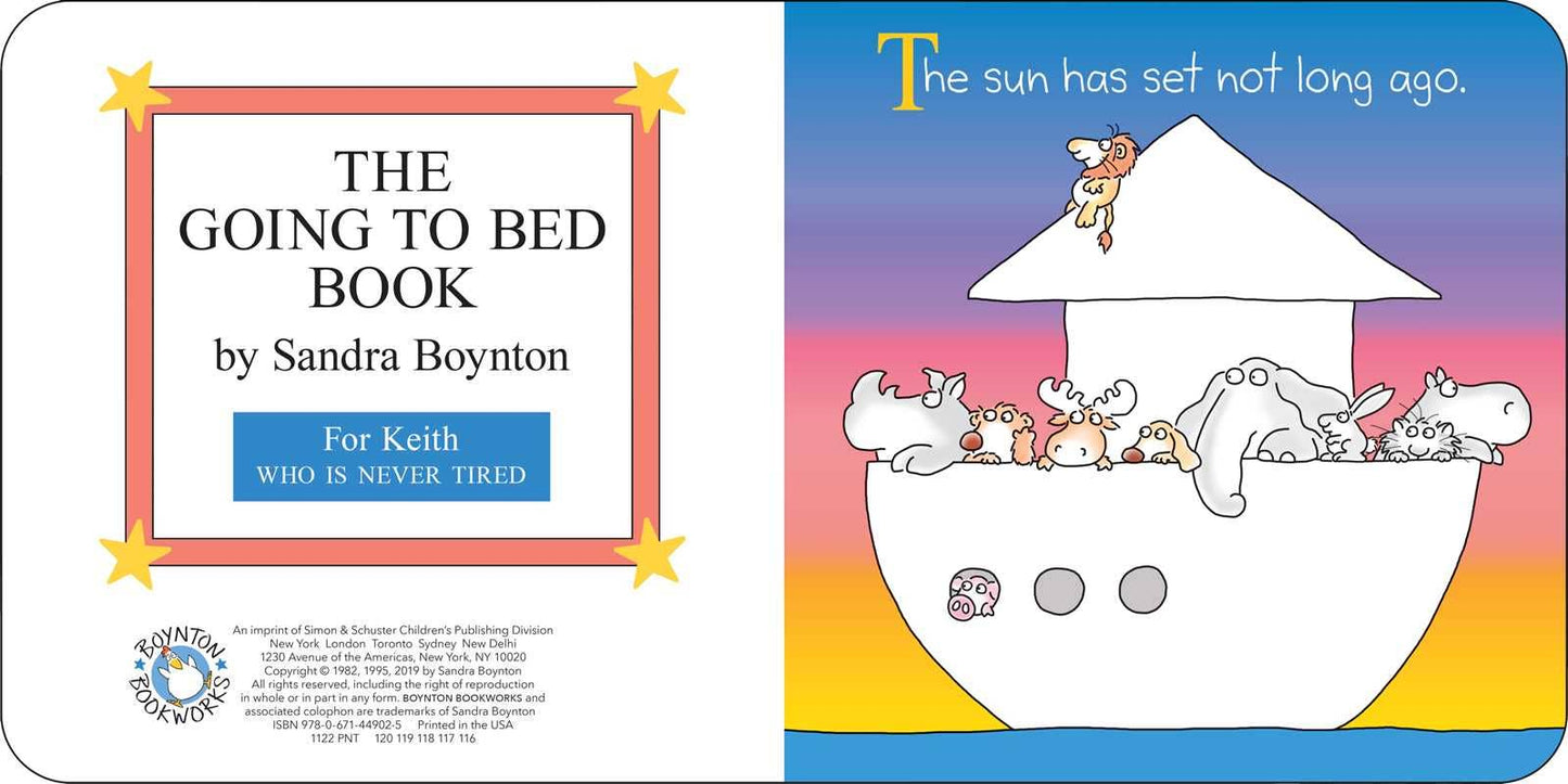 Going to Bed Book by Sandra Boynton: Board Books; 16 pages / English