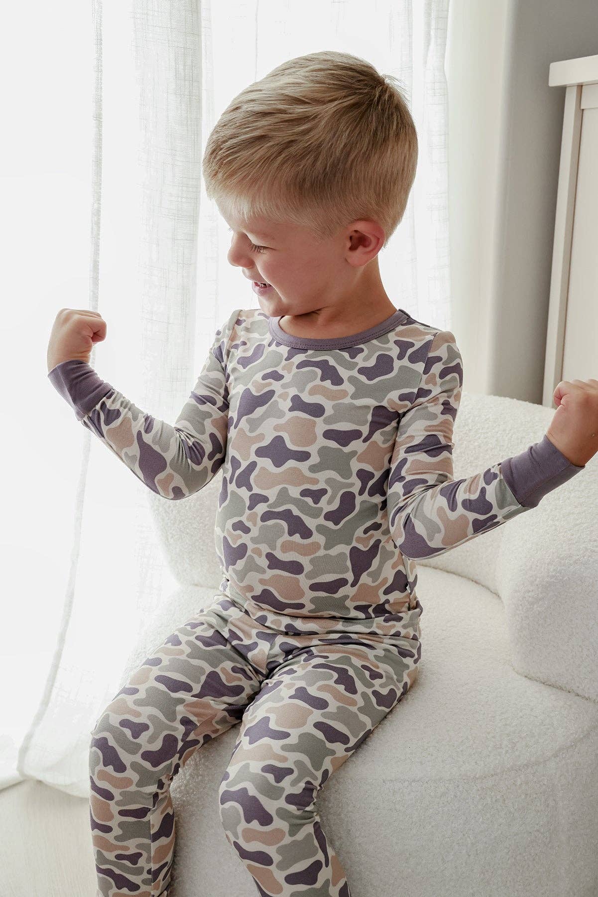 Two Piece Bamboo Pajama Set | Camo Cutie: 3T