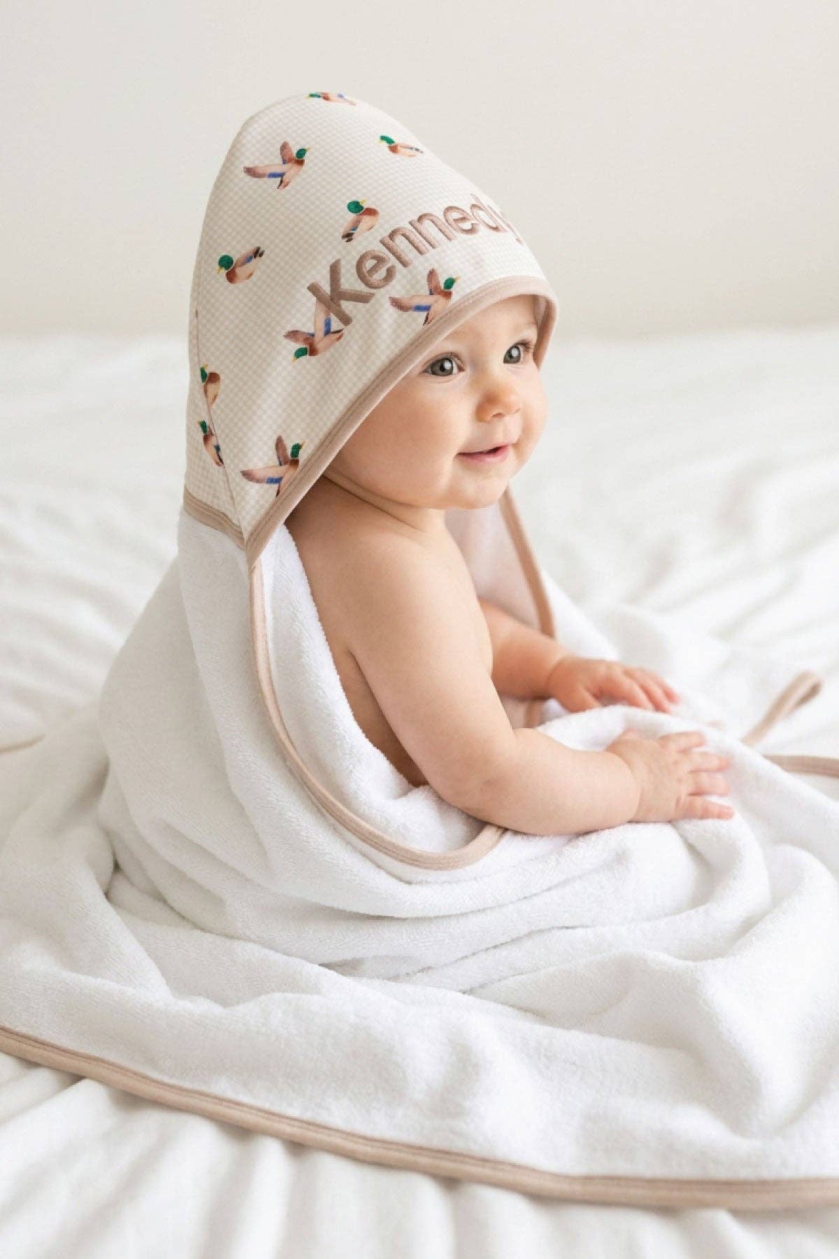 Bamboo Hooded Towel | Little Mallard (Wholesale): Baby