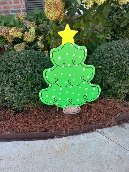Little Green Polkadot Tree: Flower Pot