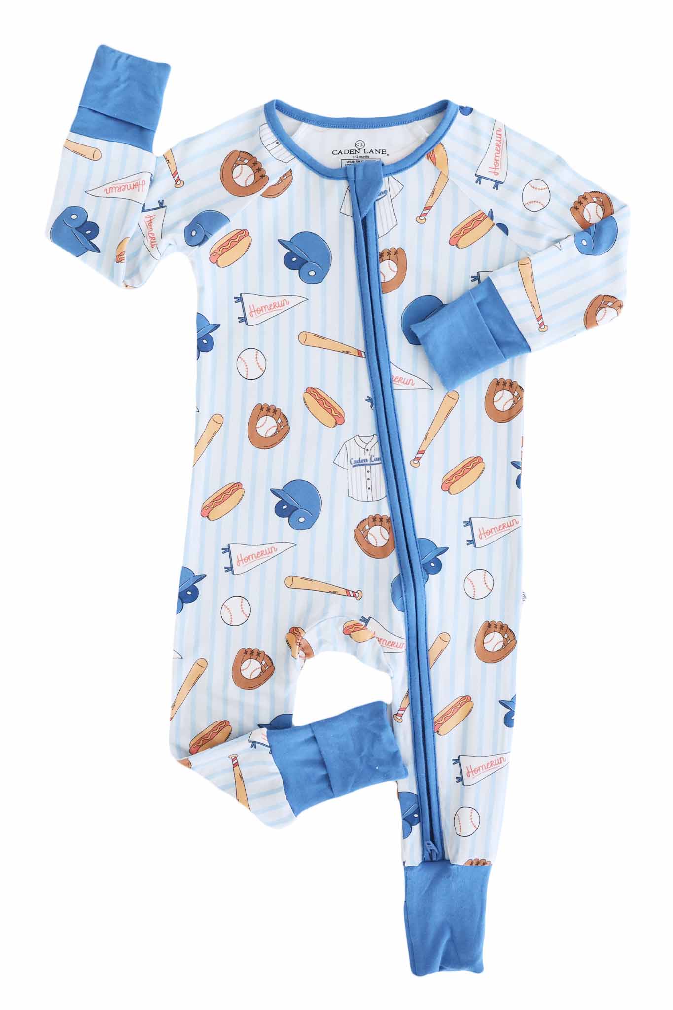 Ballpark Bros Convertible Zip Romper: 0-3 months
