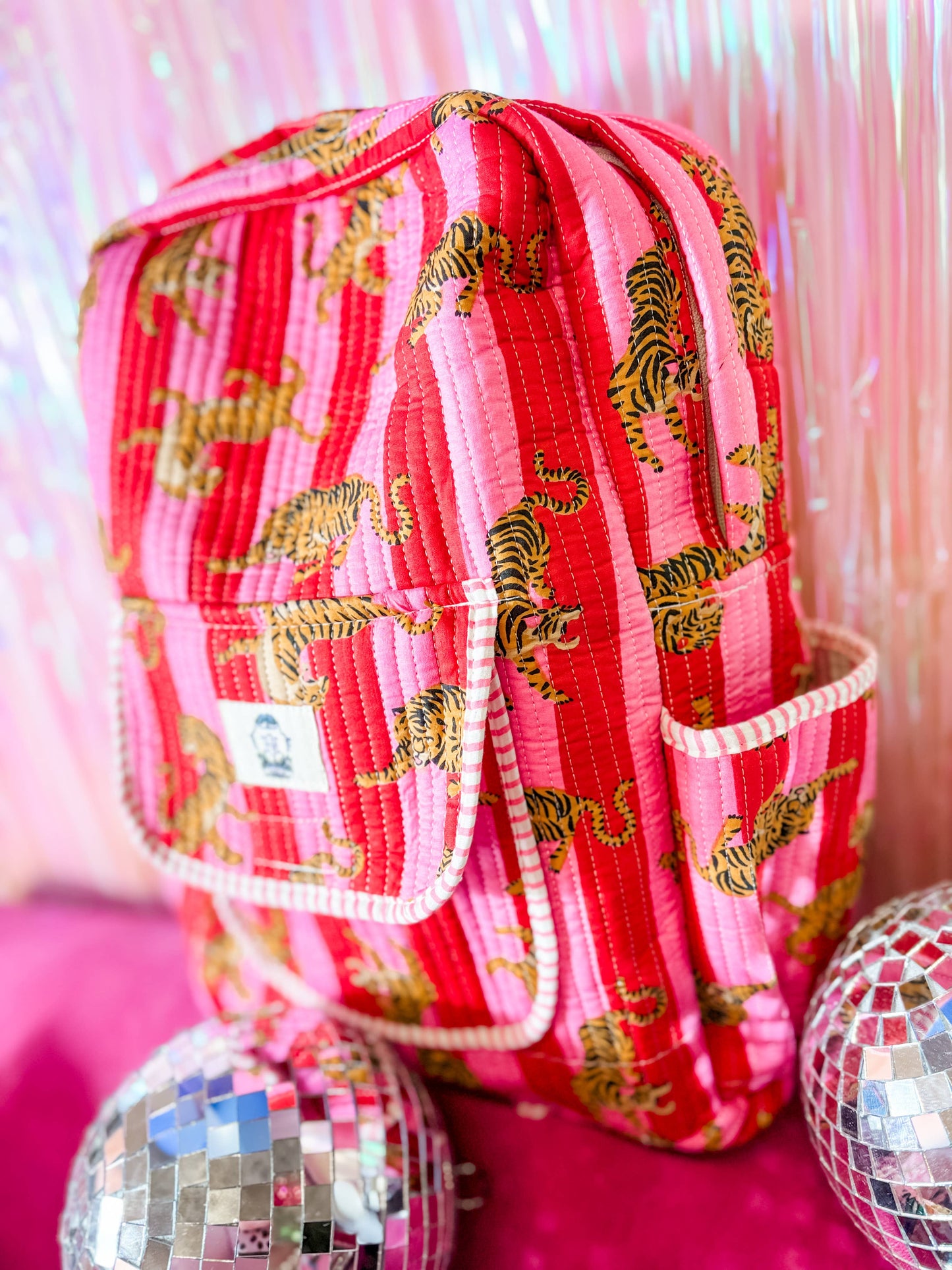 Tiger Lily Quilted Backpack 