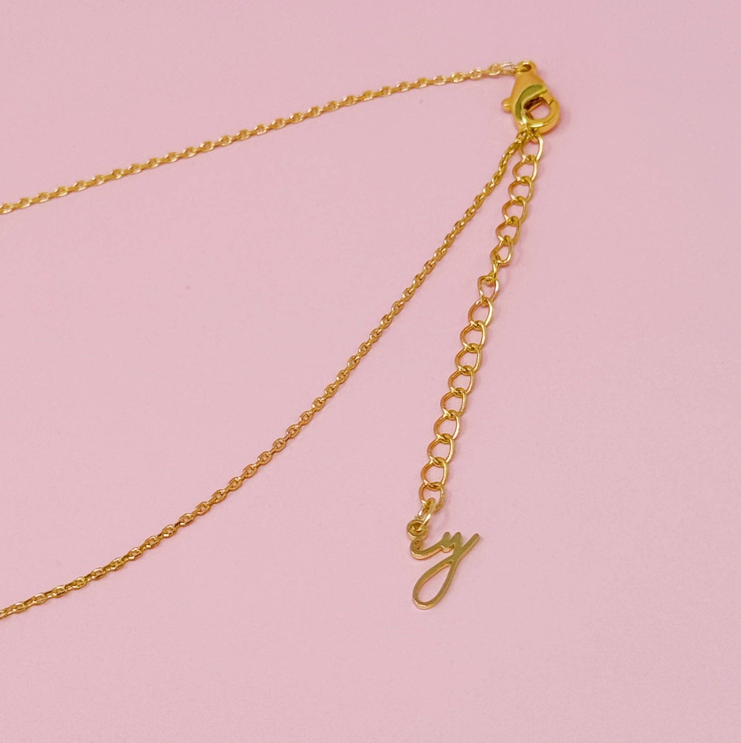 Crystal Bubble Initial Necklace: L